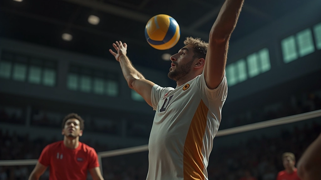 ثلاث لاعبين يعرضون أنواع الإرسال المختلفة من الأسفل والأعلى والقفز